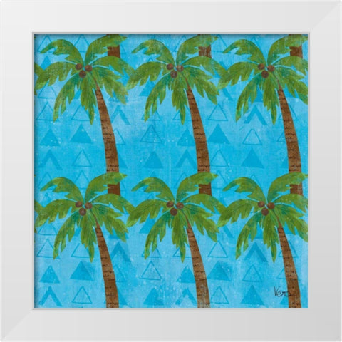 Good Vibes Pattern VB White Modern Wood Framed Art Print by Charron, Veronique