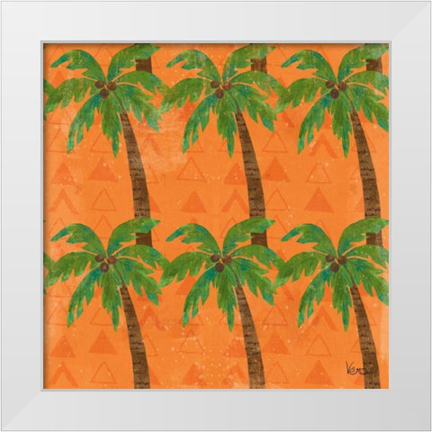 Good Vibes Pattern VC White Modern Wood Framed Art Print by Charron, Veronique
