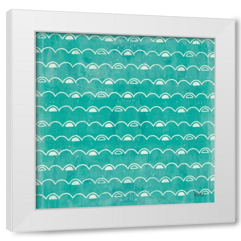 Good Vibes Pattern VIA White Modern Wood Framed Art Print by Charron, Veronique
