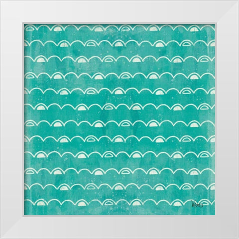 Good Vibes Pattern VIA White Modern Wood Framed Art Print by Charron, Veronique