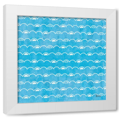Good Vibes Pattern VIB White Modern Wood Framed Art Print by Charron, Veronique