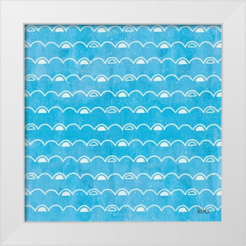 Good Vibes Pattern VIB White Modern Wood Framed Art Print by Charron, Veronique
