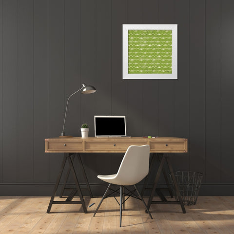 Good Vibes Pattern VIC White Modern Wood Framed Art Print by Charron, Veronique