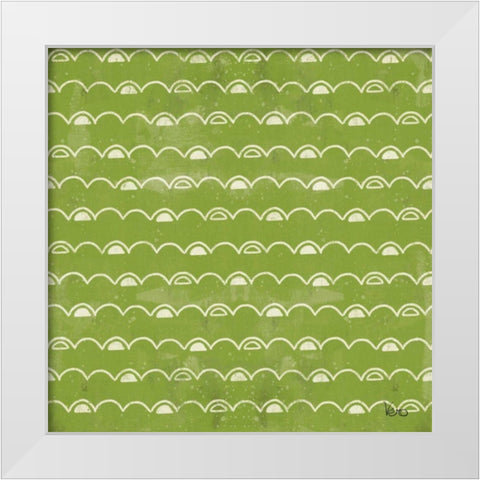 Good Vibes Pattern VIC White Modern Wood Framed Art Print by Charron, Veronique