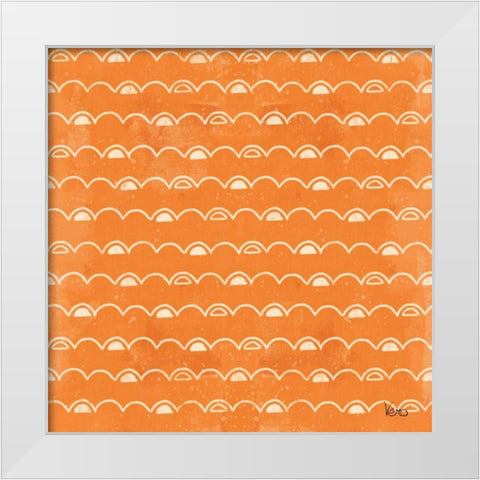 Good Vibes Pattern VID White Modern Wood Framed Art Print by Charron, Veronique
