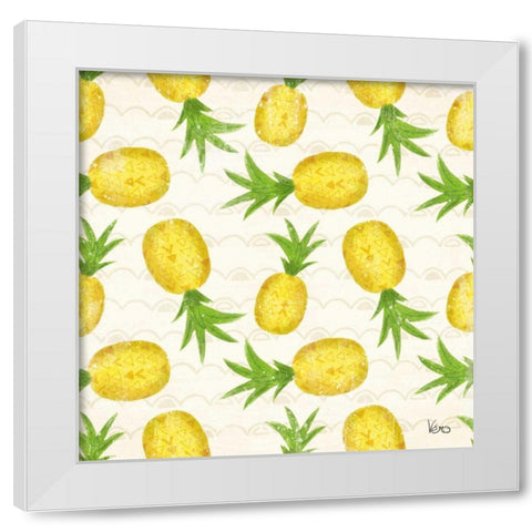 Good Vibes Pattern VIIA White Modern Wood Framed Art Print by Charron, Veronique