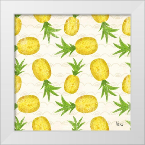 Good Vibes Pattern VIIA White Modern Wood Framed Art Print by Charron, Veronique