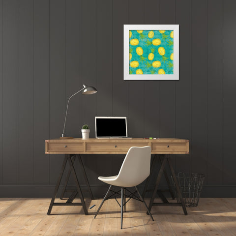 Good Vibes Pattern VIIB White Modern Wood Framed Art Print by Charron, Veronique