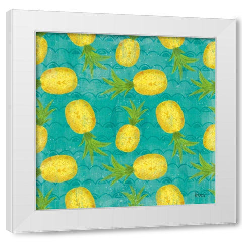 Good Vibes Pattern VIIB White Modern Wood Framed Art Print by Charron, Veronique