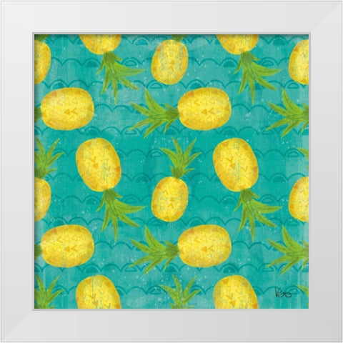 Good Vibes Pattern VIIB White Modern Wood Framed Art Print by Charron, Veronique