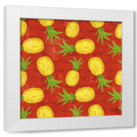 Good Vibes Pattern VIIC White Modern Wood Framed Art Print by Charron, Veronique