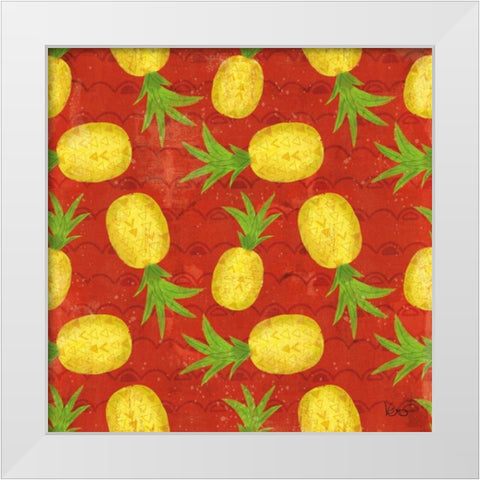 Good Vibes Pattern VIIC White Modern Wood Framed Art Print by Charron, Veronique