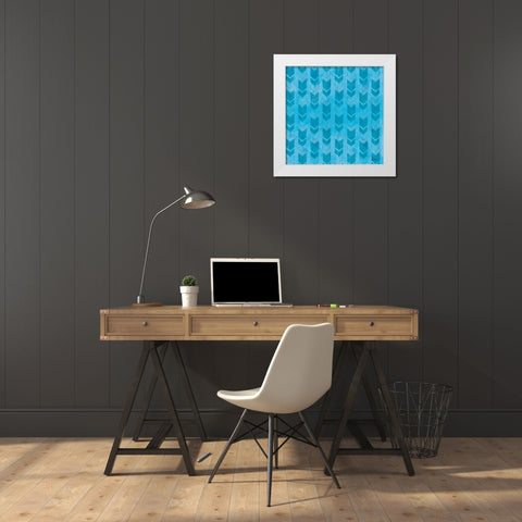 Good Vibes Pattern VIIIC White Modern Wood Framed Art Print by Charron, Veronique