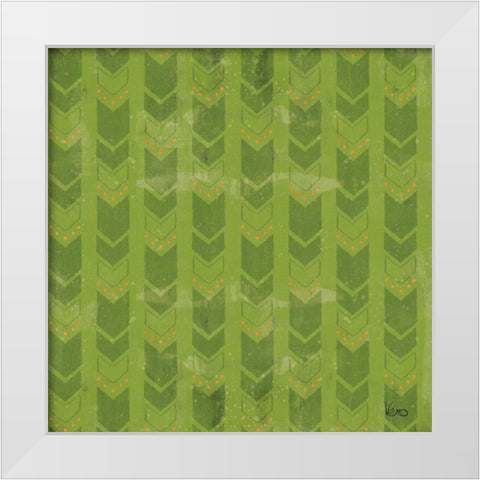 Good Vibes Pattern VIIID White Modern Wood Framed Art Print by Charron, Veronique