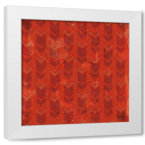 Good Vibes Pattern VIIIF White Modern Wood Framed Art Print by Charron, Veronique