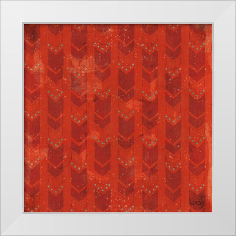 Good Vibes Pattern VIIIF White Modern Wood Framed Art Print by Charron, Veronique