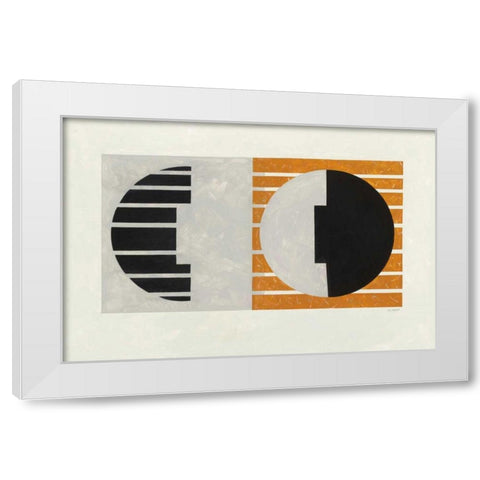 Latitude White Modern Wood Framed Art Print by Schick, Mike