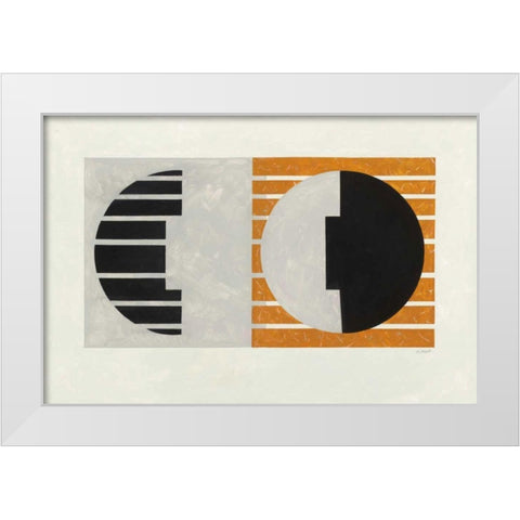 Latitude White Modern Wood Framed Art Print by Schick, Mike