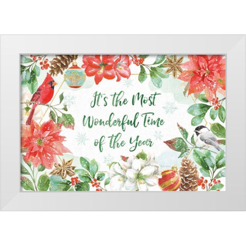 Holiday Flora I White Modern Wood Framed Art Print by Grove, Beth