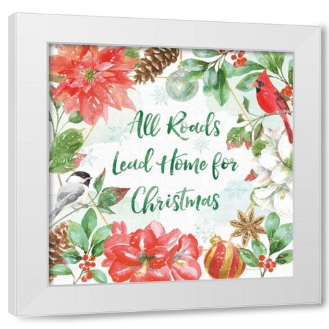 Holiday Flora II White Modern Wood Framed Art Print by Grove, Beth