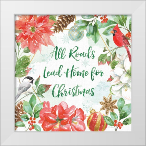 Holiday Flora II White Modern Wood Framed Art Print by Grove, Beth