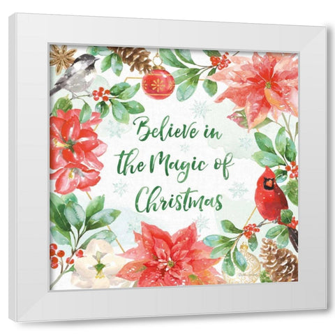 Holiday Flora III White Modern Wood Framed Art Print by Grove, Beth