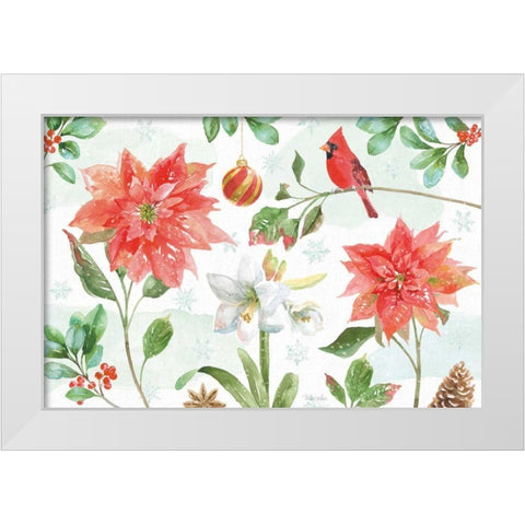 Holiday Flora IV White Modern Wood Framed Art Print by Grove, Beth