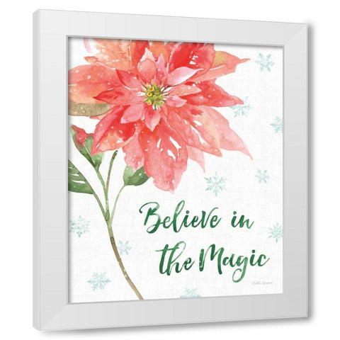 Holiday Flora V White Modern Wood Framed Art Print by Grove, Beth