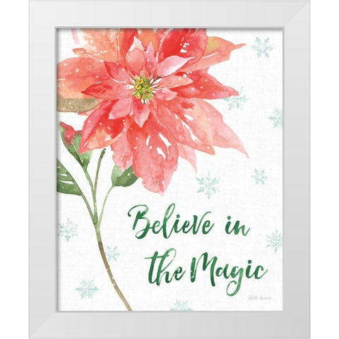 Holiday Flora V White Modern Wood Framed Art Print by Grove, Beth