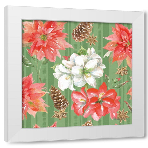 Holiday Flora Pattern IB White Modern Wood Framed Art Print by Grove, Beth