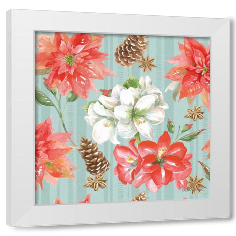 Holiday Flora Pattern IC White Modern Wood Framed Art Print by Grove, Beth