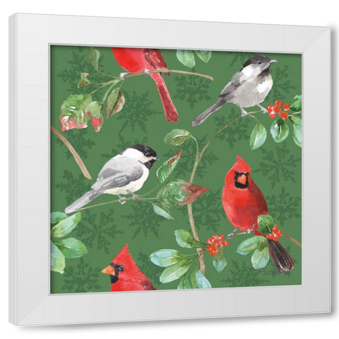 Holiday Flora Pattern IIIB White Modern Wood Framed Art Print by Grove, Beth