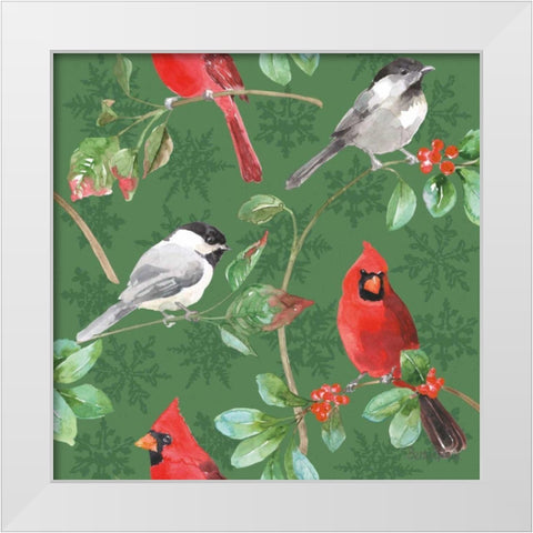 Holiday Flora Pattern IIIB White Modern Wood Framed Art Print by Grove, Beth