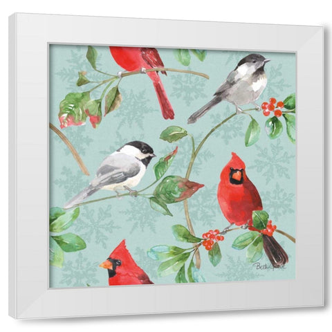 Holiday Flora Pattern IIIC White Modern Wood Framed Art Print by Grove, Beth
