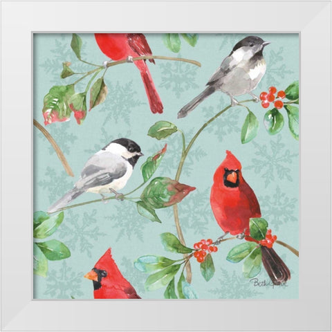 Holiday Flora Pattern IIIC White Modern Wood Framed Art Print by Grove, Beth