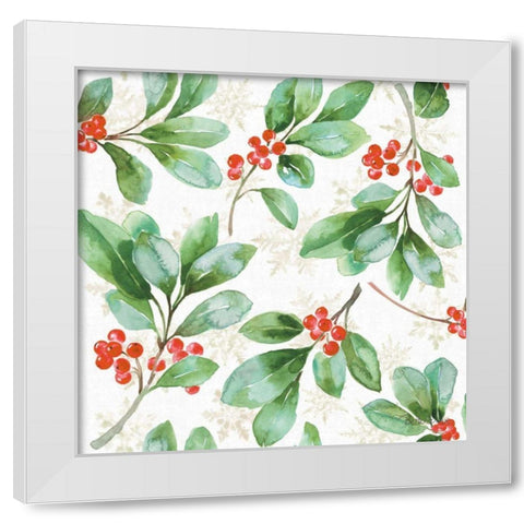 Holiday Flora Pattern VA White Modern Wood Framed Art Print by Grove, Beth