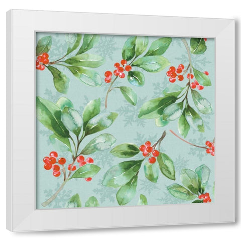 Holiday Flora Pattern VC White Modern Wood Framed Art Print by Grove, Beth