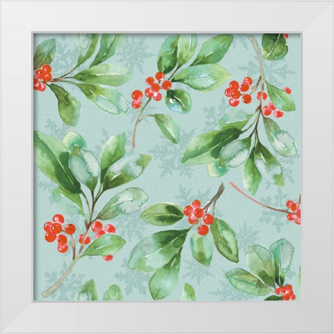 Holiday Flora Pattern VC White Modern Wood Framed Art Print by Grove, Beth