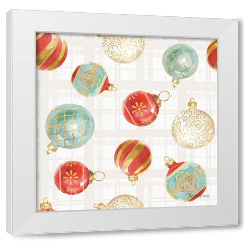 Holiday Flora Pattern VIA White Modern Wood Framed Art Print by Grove, Beth