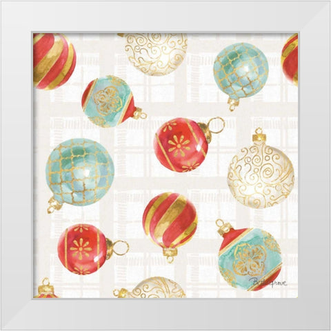 Holiday Flora Pattern VIA White Modern Wood Framed Art Print by Grove, Beth