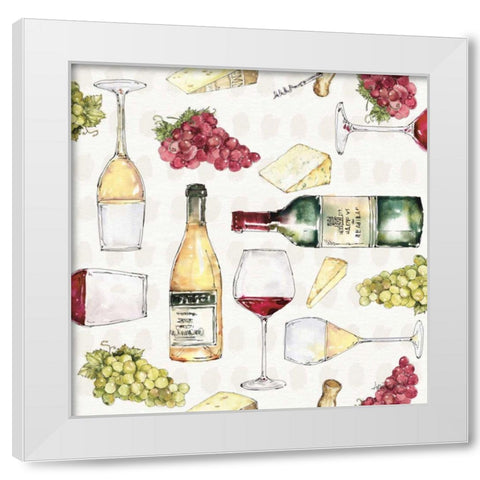 Oaked and Aged Pattern V White Modern Wood Framed Art Print by Tavoletti, Anne