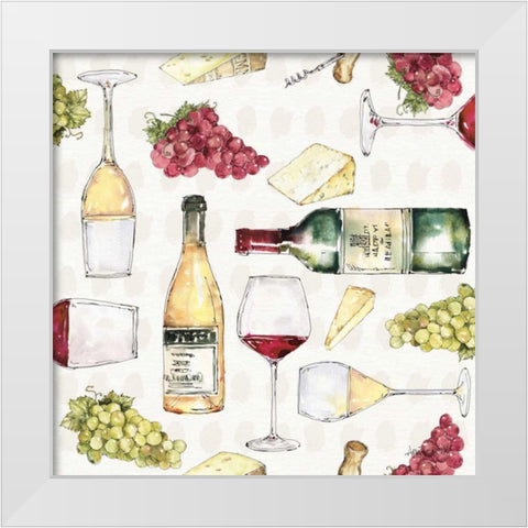 Oaked and Aged Pattern V White Modern Wood Framed Art Print by Tavoletti, Anne