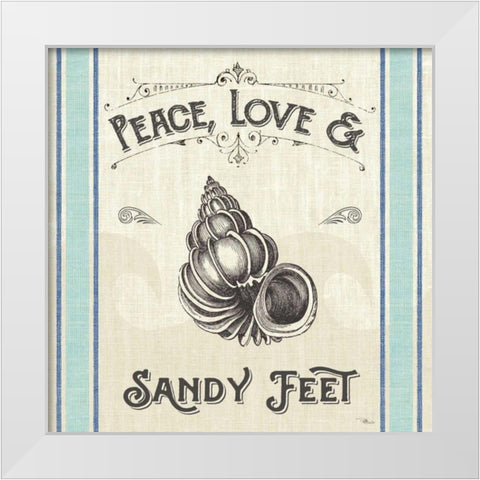 Coastal Farmhouse V White Modern Wood Framed Art Print by Pela Studio