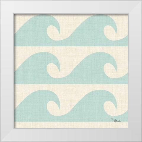 Coastal Farmhouse Pattern IIIA White Modern Wood Framed Art Print by Pela Studio