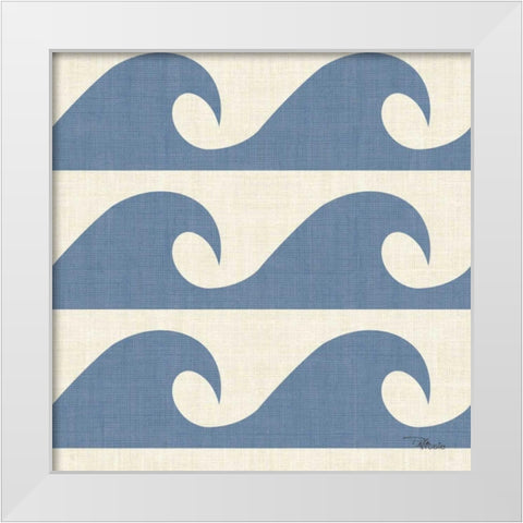 Coastal Farmhouse Pattern IIIB White Modern Wood Framed Art Print by Pela Studio