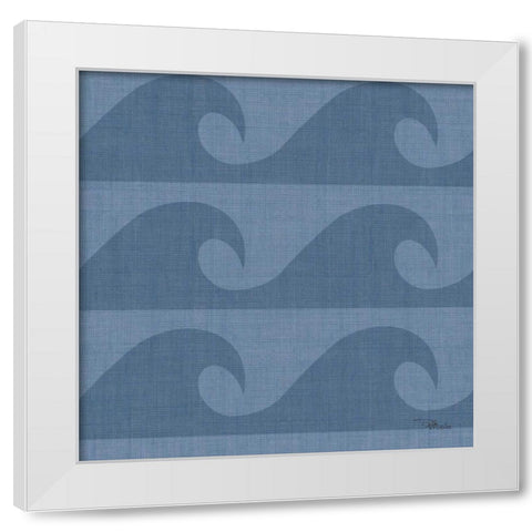 Coastal Farmhouse Pattern IIIF White Modern Wood Framed Art Print by Pela Studio