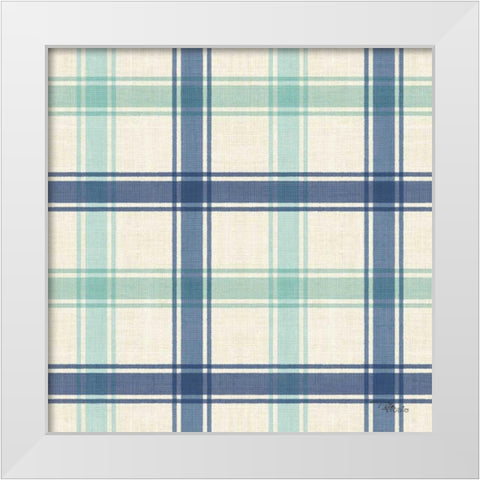 Coastal Farmhouse Pattern VID White Modern Wood Framed Art Print by Pela Studio
