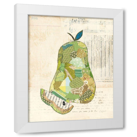 Pear White Modern Wood Framed Art Print by Prahl, Courtney