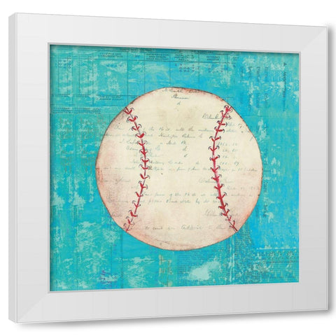 Play Ball I Bright White Modern Wood Framed Art Print by Prahl, Courtney