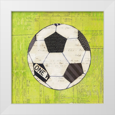Play Ball III Bright White Modern Wood Framed Art Print by Prahl, Courtney